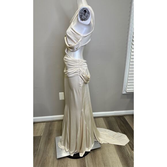 Di Petsa Golden Moonlight Dress in Metallic Gold Size XL $2030 - Picture 9 of 15